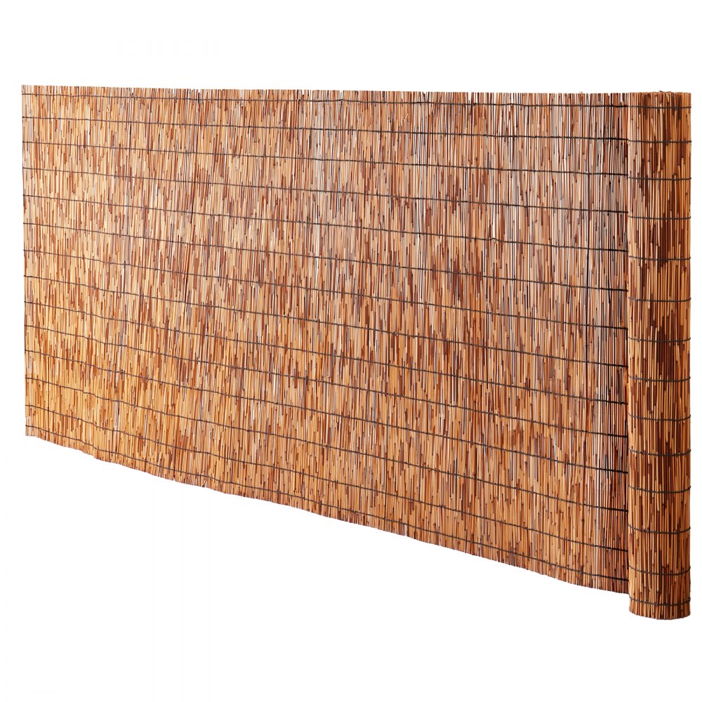 VEVOR Natural Reed Fencing, 5.5 ft x 16.4 ft, Reed Screen Curtain Balcony Reed Fence Roll for Outdoor Backyard Patio, Decorative Fence for Backyard Garden Fencing Divider, Privacy Screen Panel, Brown