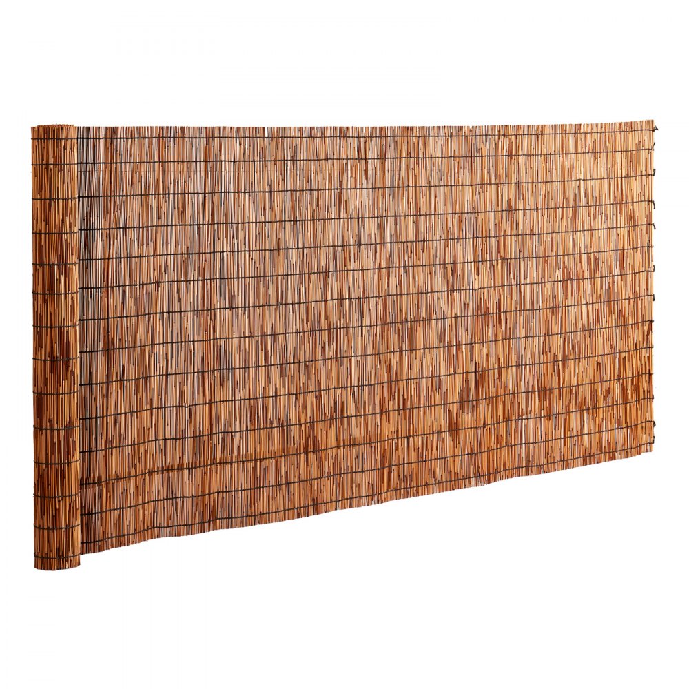 VEVOR Natural Reed Fencing, 4 ft x 16.4 ft, 2 Pack Reed Screen Curtain Balcony Reed Fence Roll for Outdoor Backyard Patio, Decorative Fence for Backyard Garden Fencing Divider, Privacy Panel, Brown
