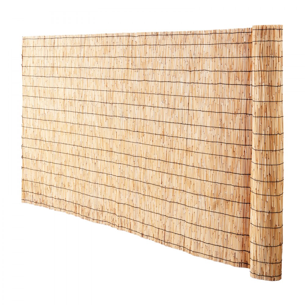 VEVOR Natural Reed Fencing, 4 ft x 16.4 ft, 2 Pack Reed Screen Curtain Balcony Reed Fence Roll for Outdoor Backyard Patio, Decorative Fence for Backyard Garden Fencing Divider, Privacy Screen Panel