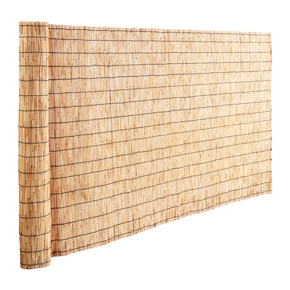 VEVOR Natural Reed Fencing, 4 ft x 16.4 ft, 2 Pack Reed Screen Curtain Balcony Reed Fence Roll for Outdoor Backyard Patio, Decorative Fence for Backyard Garden Fencing Divider, Privacy Screen Panel