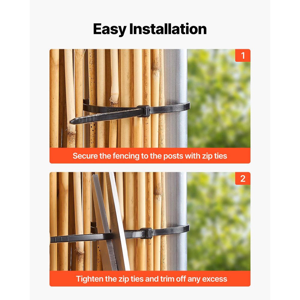 VEVOR Natural Reed Fencing, 4 ft x 16.4 ft, 2 Pack Decorative Natural Reed Fencing Roll, Decorative Fence for Backyard Divider, Privacy Screen Panel Curtain for Balcony Patio Garden Backyard Outdoor