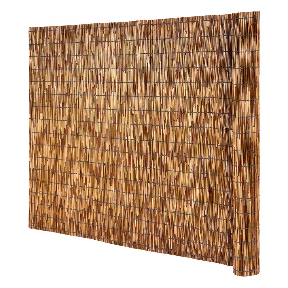 VEVOR Natural Reed Fencing, 4 ft x 16.4 ft, Decorative Natural Reed Fencing Roll, Decorative Fence for Backyard Divider, Privacy Screen Panel Curtain for Balcony Patio Garden Backyard Outdoor, Brown