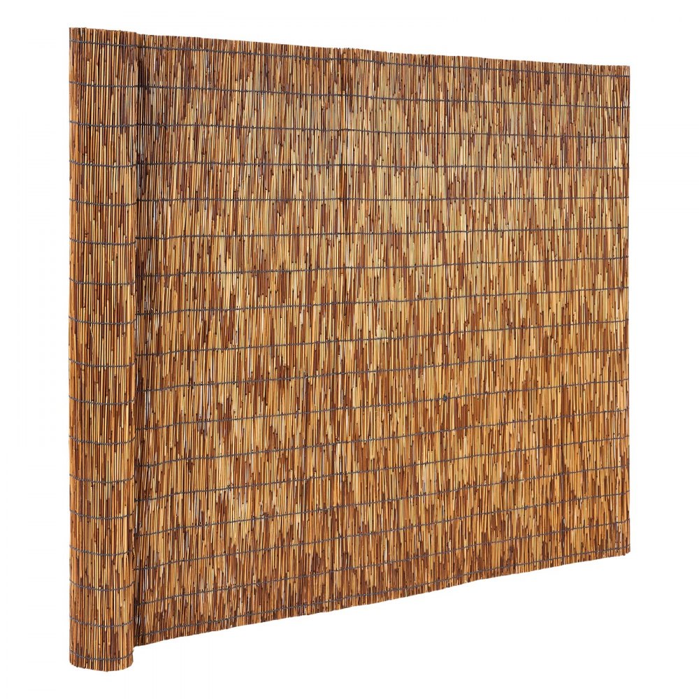 VEVOR Natural Reed Fencing, 4 ft x 16.4 ft, Decorative Natural Reed Fencing Roll, Decorative Fence for Backyard Divider, Privacy Screen Panel Curtain for Balcony Patio Garden Backyard Outdoor, Brown