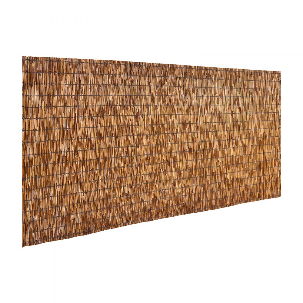 VEVOR Natural Reed Fencing, 4 ft x 16.4 ft, Decorative Natural Reed Fencing Roll, Decorative Fence for Backyard Divider, Privacy Screen Panel Curtain for Balcony Patio Garden Backyard Outdoor, Brown