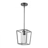 VEVOR 1-Light Black Pendant Light, 1 Pack, Farmhouse Iron Cage Metal Pendant Lighting with Clear Glass Shade, Adjustable Height Hanging Ceiling Lighting for Bedroom, Hallway, Entryway, Kitchen