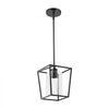 VEVOR 1-Light Black Pendant Light, 1 Pack, Farmhouse Iron Cage Metal Pendant Lighting with Clear Glass Shade, Adjustable Height Hanging Ceiling Lighting for Bedroom, Hallway, Entryway, Kitchen
