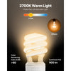 VEVOR 4-Pack CFL Light Bulbs, 13W Compact Fluorescent Spiral Bulbs with 2700K Warm Light, 900lm Luminous Flux, Twist and Lock GU24 Base, Ideal for Bedrooms, Study Rooms, Living Rooms, Commercial Use