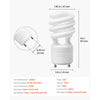 VEVOR 4-Pack CFL Light Bulbs, 13W Compact Fluorescent Spiral Bulbs with 2700K Warm Light, 900lm Luminous Flux, Twist and Lock GU24 Base, Ideal for Bedrooms, Study Rooms, Living Rooms, Commercial Use