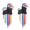 VEVOR Hex Key Allen Wrench Set, 22 pcs SAE (0.050-3/8 in) and Metric (1.5-10 mm), Color Coding Allen Wrenches Sets with Ball End, Long Arm L-Shaped Hex Key for Bicycle, Household, Automobile Repair