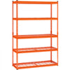 VEVOR Storage Shelves, 2500 lbs, 5 Tier Heavy Duty Garage Shelving, 18" D x 48" W x 72" H Adjustable Metal Shelves for Industrial Shelving Unit Utility Shelf, for Kitchen, Warehouse, Basement, Orange