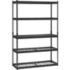 VEVOR Storage Shelves, 2500 lbs, 5 Tier Heavy Duty Garage Shelving, 18" D x 48" W x 72" H Adjustable Metal Shelves for Industrial Shelving Unit Utility Shelf, for Kitchen, Warehouse, Basement, Black