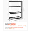 VEVOR Storage Shelves, 2400 lbs, 4 Tier Heavy Duty Garage Shelving, 20" D x 40" W x 60" H Adjustable Metal Shelves for Industrial Shelving Unit Utility Shelf, for Kitchen, Warehouse, Basement, Black