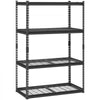 VEVOR Storage Shelves, 2400 lbs, 4 Tier Heavy Duty Garage Shelving, 20" D x 40" W x 60" H Adjustable Metal Shelves for Industrial Shelving Unit Utility Shelf, for Kitchen, Warehouse, Basement, Black