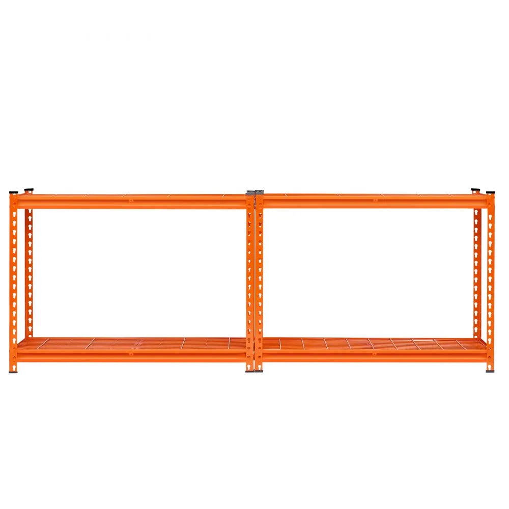VEVOR Storage Shelves, 2400 lbs, 4 Tier Heavy Duty Garage Shelving, 20" D x 40" W x 60" H Adjustable Metal Shelves for Industrial Shelving Unit Utility Shelf, for Kitchen, Warehouse, Basement, Orange