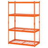 VEVOR Storage Shelves, 2400 lbs, 4 Tier Heavy Duty Garage Shelving, 20" D x 40" W x 60" H Adjustable Metal Shelves for Industrial Shelving Unit Utility Shelf, for Kitchen, Warehouse, Basement, Orange