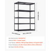 VEVOR Storage Shelves, 3000 lbs, 5 Tier Heavy Duty Garage Shelving, 24" D x 48" W x 72" H Adjustable Metal Shelves for Industrial Shelving Unit Utility Shelf, for Kitchen, Warehouse, Basement, Black
