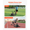 VEVOR Weight Sled, Steel Power Sled, Fitness Strength Training Sleds for Athletic Exercise Speed Improvement, Workout Fitness Equipment with Handle, Compatible with 1/2 in Weight Plates, Black