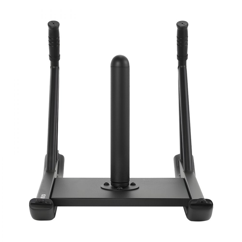 VEVOR Weight Sled, Steel Power Sled, Fitness Strength Training Sleds for Athletic Exercise Speed Improvement, Workout Fitness Equipment with Handle, Compatible with 1/2 in Weight Plates, Black