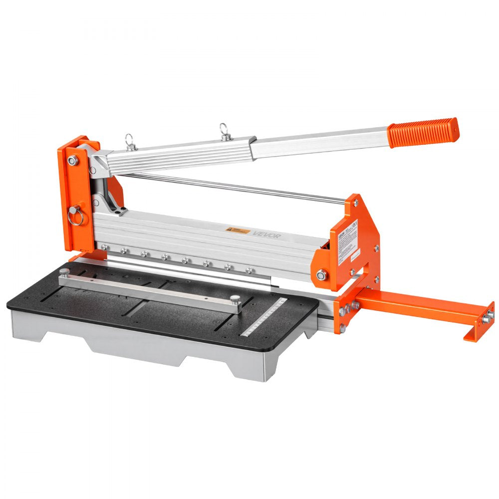 VEVOR 12 inch Vinyl Floor Cutter, 16mm Thick Laminate Flooring Cutter with Upgraded Labor-Saving Aluminum-Alloy Lever, Telescoping Support Plate, Cuts Engineered Wood, LVT, VCT, SPC, LVP, WPC