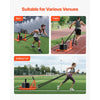 VEVOR Weight Sled, Steel Power Sled, Fitness Strength Training Sleds for Athletic Exercise Speed Improvement, Workout Fitness Equipment with Handle, Compatible with 1/2 in Weight Plates, Orange