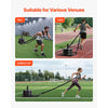 VEVOR Weight Sled, Steel Power Sled, Fitness Strength Training Sleds for Athletic Exercise Speed Improvement, Workout Fitness Equipment with Harness, Compatible with 1/2 in Weight Plates, Black