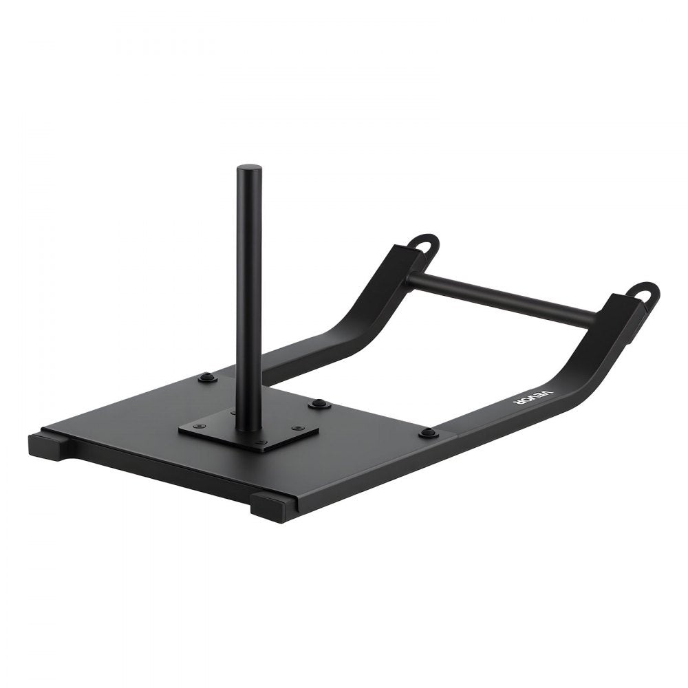 VEVOR Weight Sled, Steel Power Sled, Fitness Strength Training Sleds for Athletic Exercise Speed Improvement, Workout Fitness Equipment with Harness, Compatible with 1/2 in Weight Plates, Black
