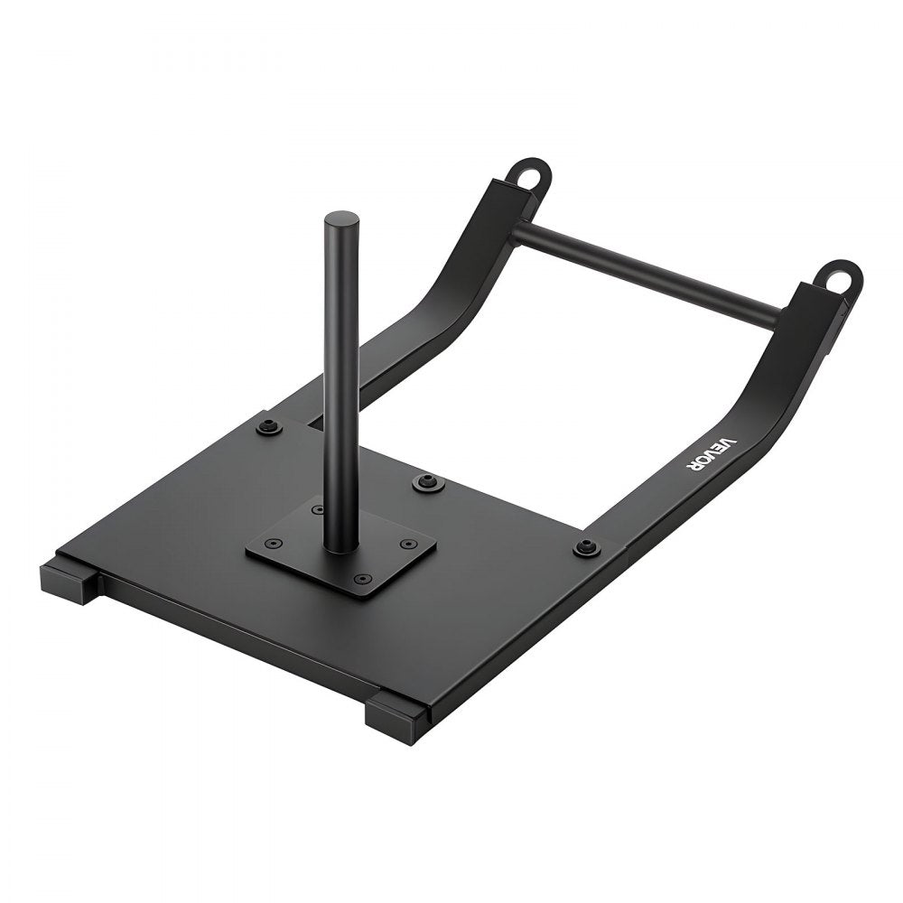 VEVOR Weight Sled, Steel Power Sled, Fitness Strength Training Sleds for Athletic Exercise Speed Improvement, Workout Fitness Equipment with Harness, Compatible with 1/2 in Weight Plates, Black