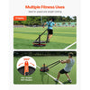 VEVOR Weight Sled, Steel Power Sled, Fitness Strength Training Sleds for Athletic Exercise Speed Improvement, Workout Fitness Equipment with Harness, Compatible with 2 in Weight Plate, Orange & Black