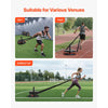 VEVOR Weight Sled, Steel Power Sled, Fitness Strength Training Sleds for Athletic Exercise Speed Improvement, Workout Fitness Equipment with Harness, Compatible with 2 in Weight Plate, Orange & Black