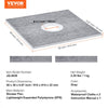 VEVOR Shower Curb Kit, 36"x36" Shower Pan Kit with 6.3" Central Drain, Lightweight EPS Shower Installation Kits with 2 Waterproof Cloths, Shower Pan Slope Sticks Fit for Bathroom