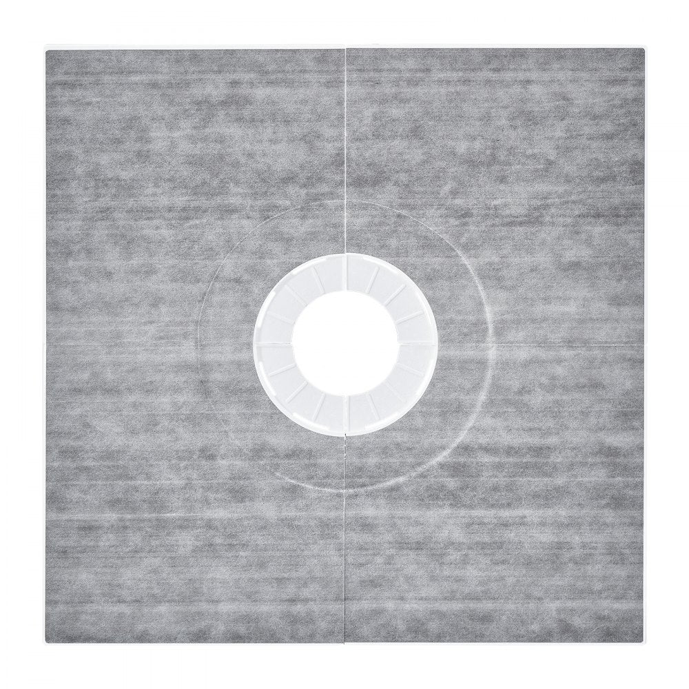 VEVOR Shower Curb Kit, 36"x36" Shower Pan Kit with 6.3" Central Drain, Lightweight EPS Shower Installation Kits with 2 Waterproof Cloths, Shower Pan Slope Sticks Fit for Bathroom