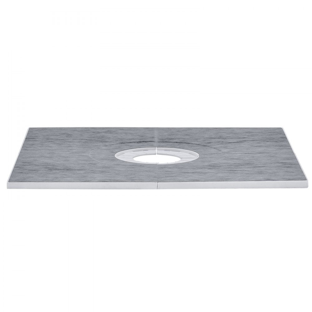 VEVOR Shower Curb Kit, 36"x36" Shower Pan Kit with 6.3" Central Drain, Lightweight EPS Shower Installation Kits with 2 Waterproof Cloths, Shower Pan Slope Sticks Fit for Bathroom