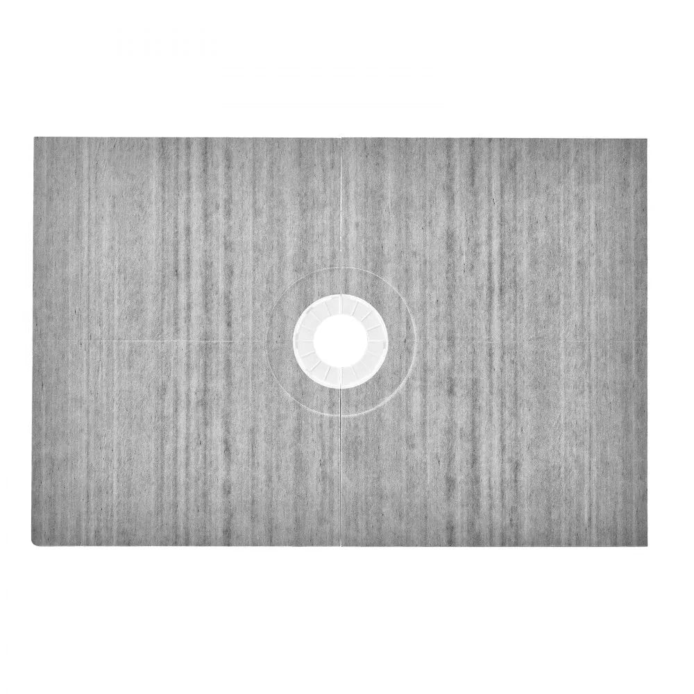 VEVOR Shower Curb Kit, 48"x72" Shower Pan Kit with 6.3" Central Drain, Lightweight EPS Shower Installation Kits with 2 Waterproof Cloths, Shower Pan Slope Sticks Fit for Bathroom