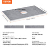 VEVOR Shower Curb Kit, 60"x38" Shower Pan Kit with 6.3" Central Drain, Lightweight EPS Shower Installation Kits with 2 Waterproof Cloths, Shower Pan Slope Sticks Fit for Bathroom