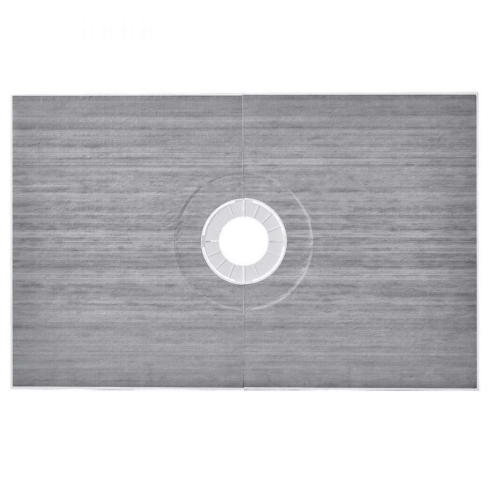 VEVOR Shower Curb Kit, 60"x38" Shower Pan Kit with 6.3" Central Drain, Lightweight EPS Shower Installation Kits with 2 Waterproof Cloths, Shower Pan Slope Sticks Fit for Bathroom