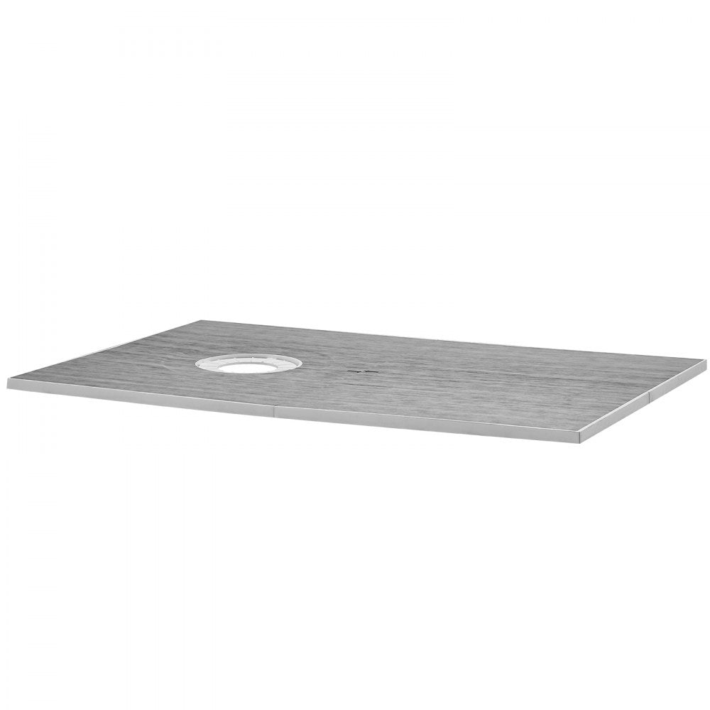 VEVOR Shower Curb Kit, 60"x38" Shower Pan Kit with 6.3" Offset Drain, Lightweight EPS Shower Installation Kits with 2 Waterproof Cloths, Shower Pan Slope Sticks Fit for Bathroom