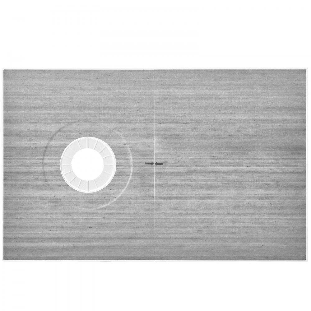 VEVOR Shower Curb Kit, 60"x38" Shower Pan Kit with 6.3" Offset Drain, Lightweight EPS Shower Installation Kits with 2 Waterproof Cloths, Shower Pan Slope Sticks Fit for Bathroom