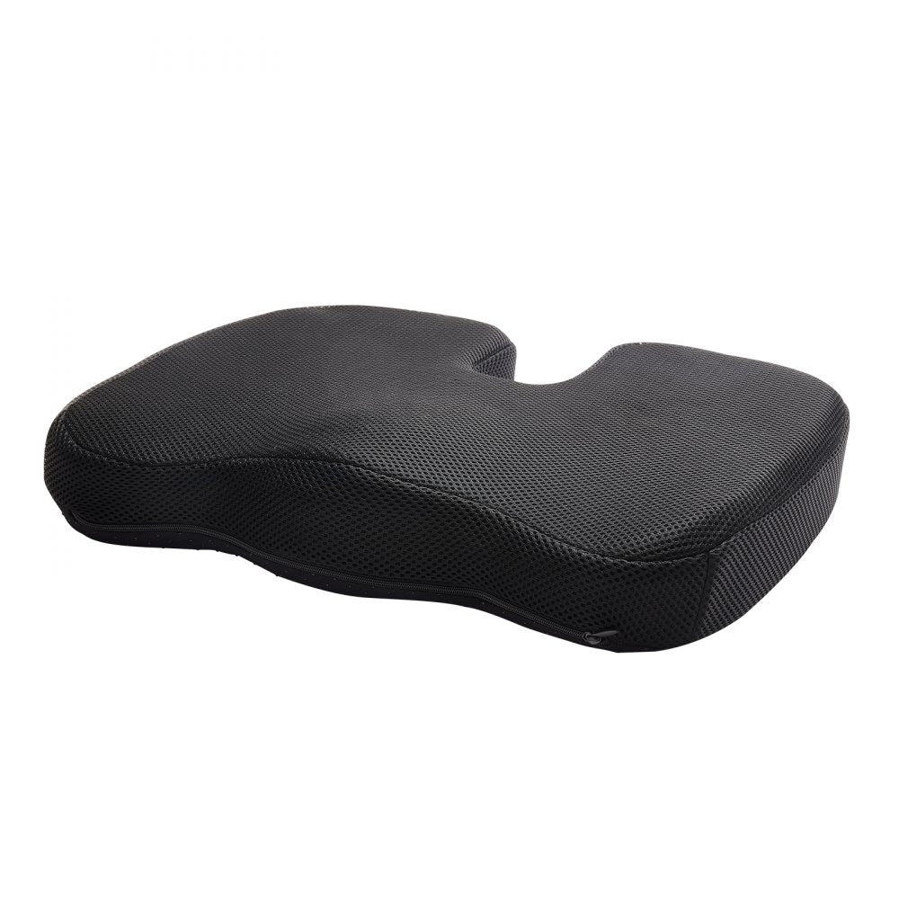 VEVOR Seat Cushion, Memory Foam Seat Chair Cushion for Pressure Relief, Soft & Breathable Wheelchair Seat Pad with Removable Cover for Travel, Office, Car, Airplane - Lightweight and Portable