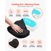 VEVOR Seat Cushion, Cooling Gel + Memory Foam Seat Cushion, Pressure-Relief Wheelchair Seat Pad with U-Shaped Cutout & Removable Cover, Lightweight and Portable for Travel, Car, Office, Airplane