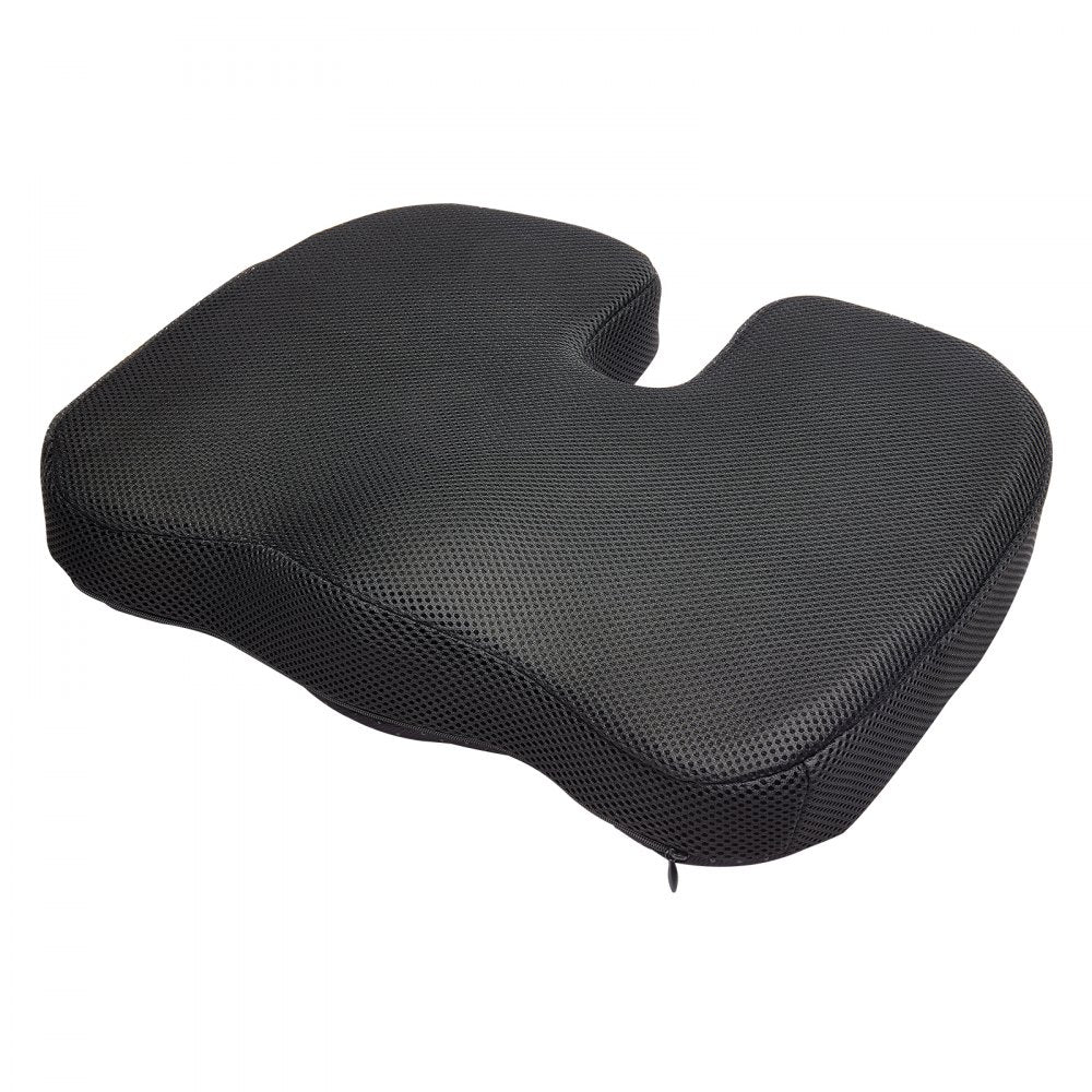 VEVOR Seat Cushion, Cooling Gel + Memory Foam Seat Cushion, Pressure-Relief Wheelchair Seat Pad with U-Shaped Cutout & Removable Cover, Lightweight and Portable for Travel, Car, Office, Airplane