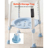 VEVOR Swivel Shower Chair 360 Degree, Height Adjustable Bath Seat for Inside Showers or Tubs, Non-Slip Rotating Bathtub Stool with Storage Tray for Elderly Disabled Injured, 350LBS Capacity