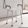 VEVOR Shower Chair with Armrest, 6-Level Height Adjustable Bath Seat for Inside Shower or Tubs, Non-Slip Bathroom Bathtub Chair for Elderly Disabled Injured, 400LBS Capacity