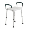 VEVOR Shower Chair with Armrest, 6-Level Height Adjustable Bath Seat for Inside Shower or Tubs, Non-Slip Bathroom Bathtub Chair for Elderly Disabled Injured, 400LBS Capacity