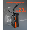 VEVOR Safety Earmuffs, Electronic Ear Muffs with 5.1 Bluetooth Technology Ear Protector, Noise Reduction Headphone NRR23dB, Hearing Protection Earmuffs for Shooting, Manufacturing and Lawn Mowing