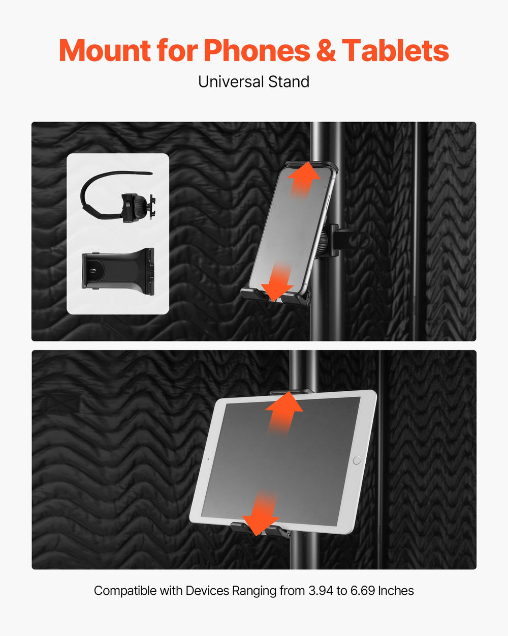 Mount for phones & tablets - universal stand graphic