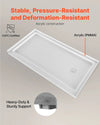 VEVOR Shower Pan - durable acrylic (PMMA) construction, reinforced support