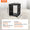 VEVOR 12U AV Rack Stand, 300 lbs Capacity, Network Stereo Recording Studio Rack with Lockable Caster Wheels Round & Square Holes, Special Vents for 19" Audio Video Musical & IT Equipment Mounting