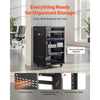 VEVOR 16U AV Rack, 200 lbs Max Capacity, Home Recording Studio Rack with Lockable Caster Wheels, Open Frame Server Cabinet, Special Vent Design, for 19-Inch Audio Video Musical & IT Equipment Mounting