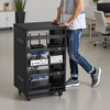 VEVOR 16U AV Rack, 200 lbs Max Capacity, Home Recording Studio Rack with Lockable Caster Wheels, Open Frame Server Cabinet, Special Vent Design, for 19-Inch Audio Video Musical & IT Equipment Mounting