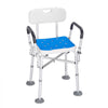 VEVOR Shower Chair Seat with Padded Arms and Back, Shower Stool with Reinforced CrossBar, Adjustable Height Bench Bath Chair for Elderly Disabled, Shower Chair for Inside Shower Bathtub, 400 lbs